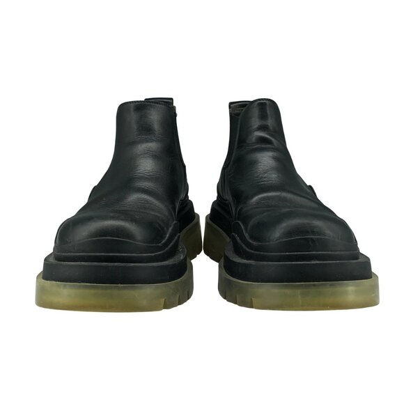 Bottega Veneta black tire Chelsea transparent sole ankle boots size 36.5 - Picture 7 of 8